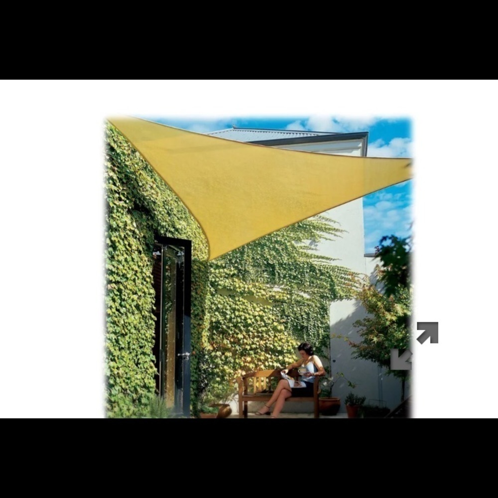 Coolaroo coolhaven triangle shade sale. Sahara. 12 foot